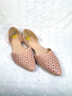 Women’s Pointed Flats in Nude color